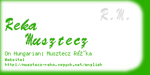 reka musztecz business card